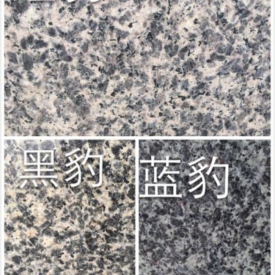 四川豹皮花花崗巖的紅豹、黑豹、藍豹三種對比